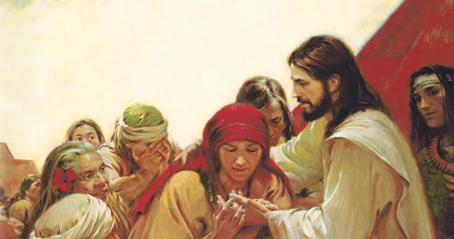 耶穌給尼腓人看祂手上的釘痕