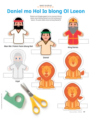 cut-out finger puppets