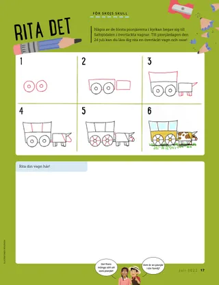 drawing activity of covered wagon