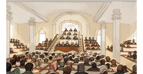 people filling the Kirtland Temple