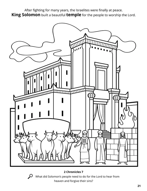 The Temple of Solomon coloring page