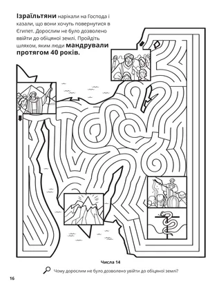 Forty Years in the Wilderness coloring page