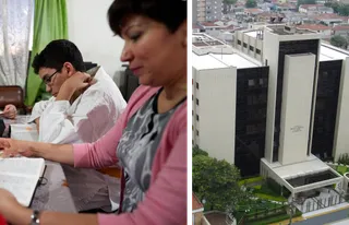 people reading scriptures; missionary training center
