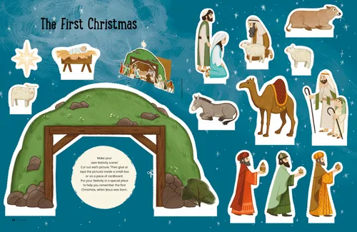 Cut-out figures for a nativity scene