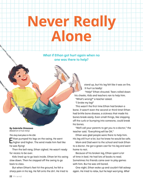 Boy swinging on swing