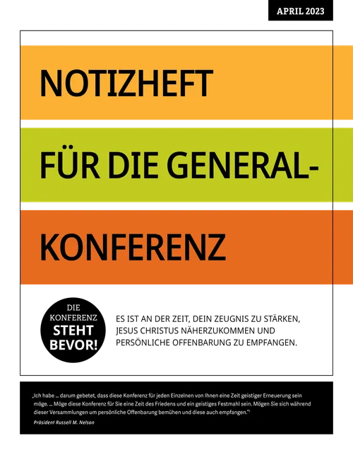 Notizheft für die Generalkonferenz