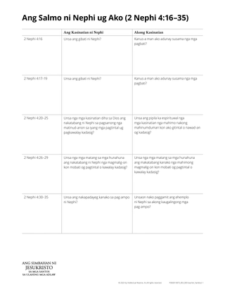 Nephi’s Psalm and me handout