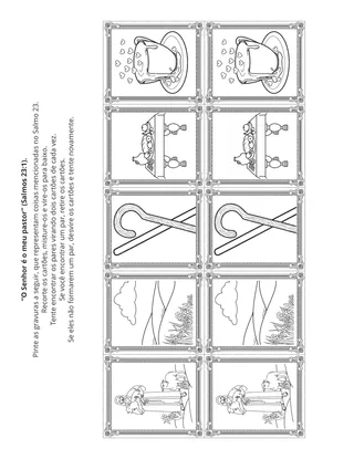 página de atividades: “O Senhor é o meu pastor”