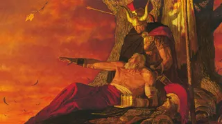 Mormón se despide de la que una vez fue una gran nación, por Arnold Friberg