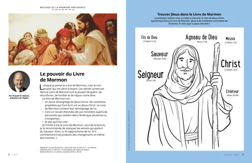 Article au format PDF montrant Jésus-Christ guérissant des gens, plus une activité de coloriage