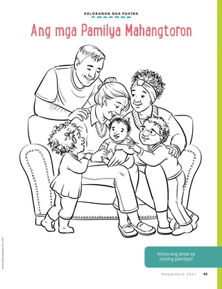 family sitting together with grandma