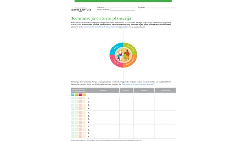 teenimise ja ürituste planeerija