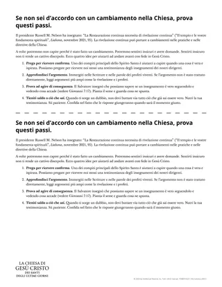 Scheda: Se non sei d’accordo con un cambiamento nella Chiesa, prova questi passi.