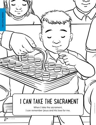 Boy taking the sacrament