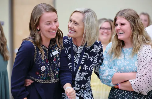 President Bonnie H. Cordon visiting with youth