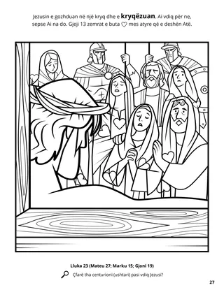 Jesus’s Crucifixion coloring page