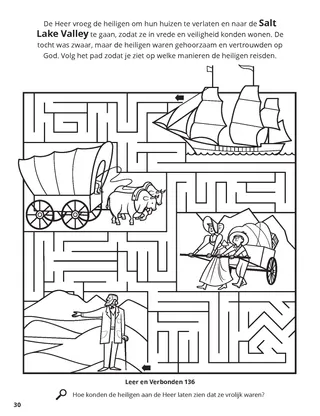 Journey to the Salt Lake Valley coloring page
