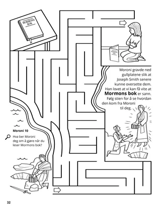 Moroni Buried the Gold Plates coloring page