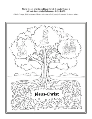 page des activités : lorsque ma foi est enracinée en Jésus-Christ