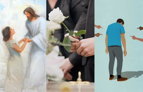 a composite image of young adults