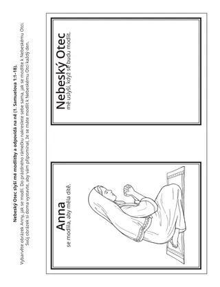 stránka s činností pro Primárky: Nebeský Otec slyší mé modlitby a odpovídá na ně