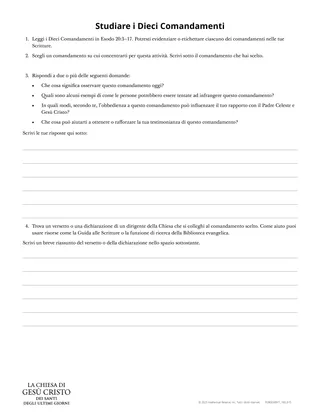 Studiare i Dieci Comandamenti