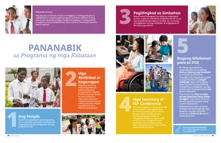 Pahina ng PDF ng mga kabataang lalaki at babae na gumagawa ng iba’t ibang aktibidad