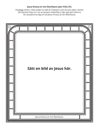 Primärs aktivitetssida: Jesus Kristus är min Återlösare