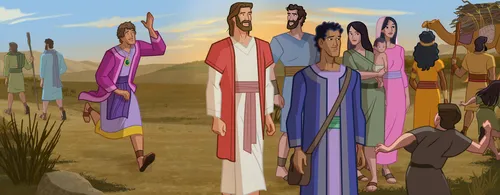 A young man running to Jesus.