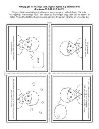Primärs aktivitetssida: När jag gör ett felaktigt val kan Jesus hjälpa mig förändras