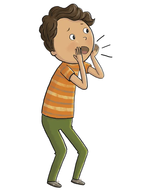 Boy yelling