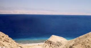 The Red Sea south of Eilat in Jordan.