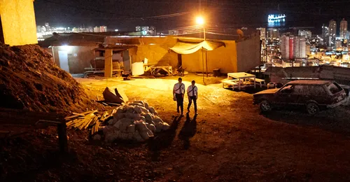 missionaries walking at night