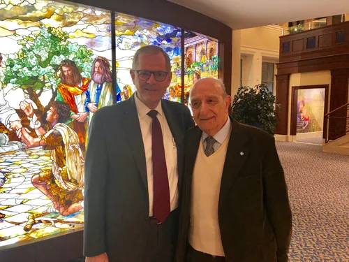 Elder Stevenson and head of UNICEF Italy