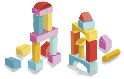 stack of building blocks