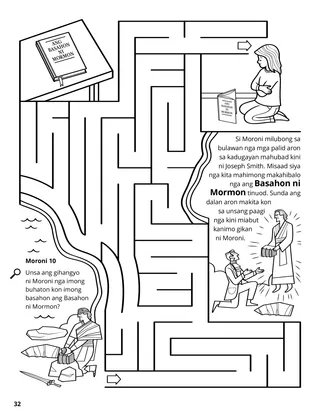 Moroni Buried the Gold Plates coloring page