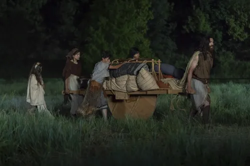 Nephi and his family flee into the wilderness.