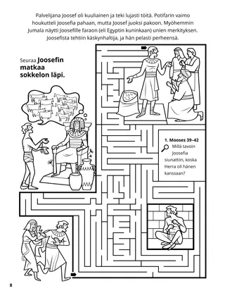 Joseph in Egypt coloring page