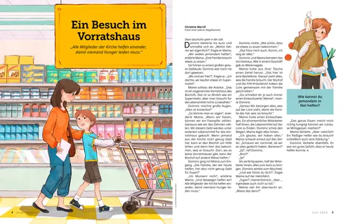 PDF: Eine Frau und ein Junge kaufen in einem Lebensmittelgeschäft ein