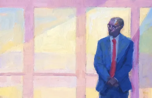 man standing in the temple