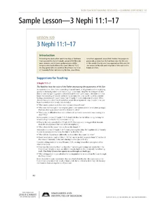 handout, Sample Lesson