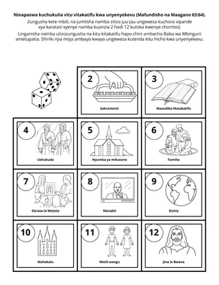 ukurasa wa shughuli kwa ajili ya watoto