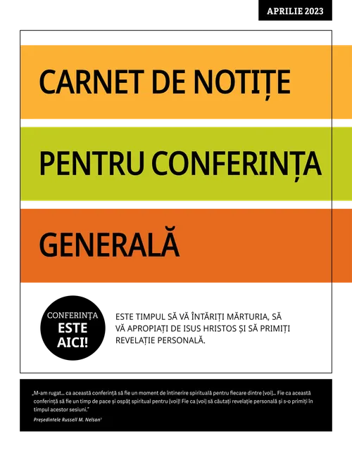 Carnet de notițe pentru conferința generală