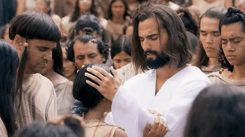 resurrected Christ healing people in the Americas