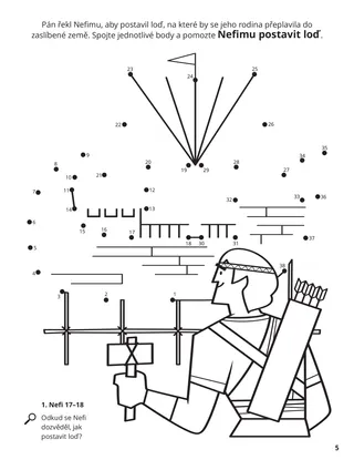 Nephi Built a Boat coloring page