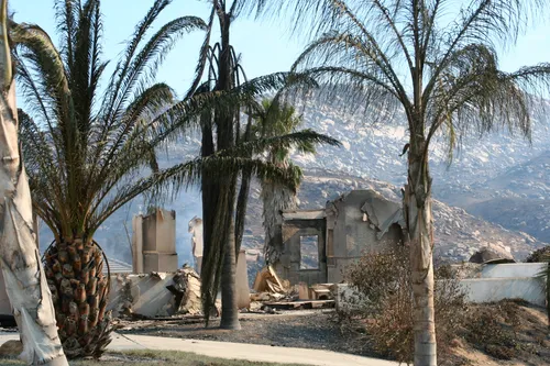 destruction following a fire