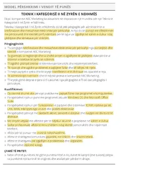 përshkrimi i theksuar i vendit të punës