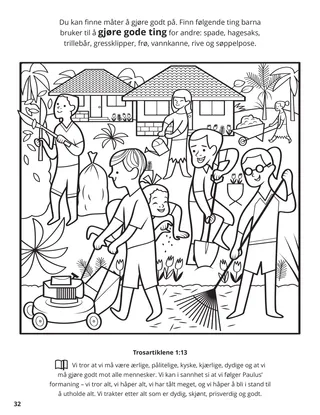 Thirteenth Article of Faith coloring page