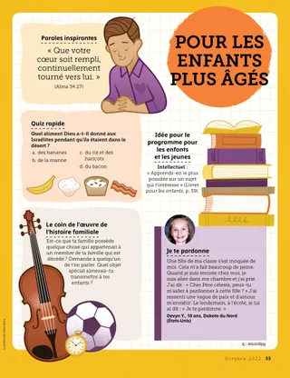 Page from the October 2022 Friend Magazine.