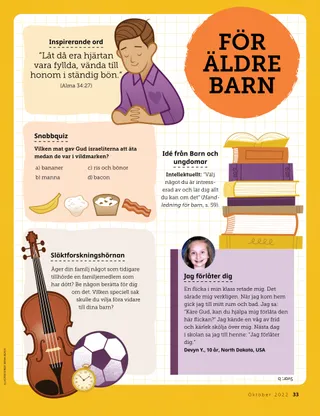 Page from the October 2022 Friend Magazine.